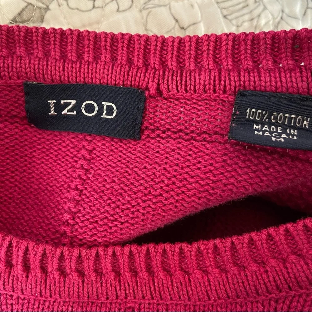 IZOD Vintage 90’s Crewneck Sweater Fushcia Medium